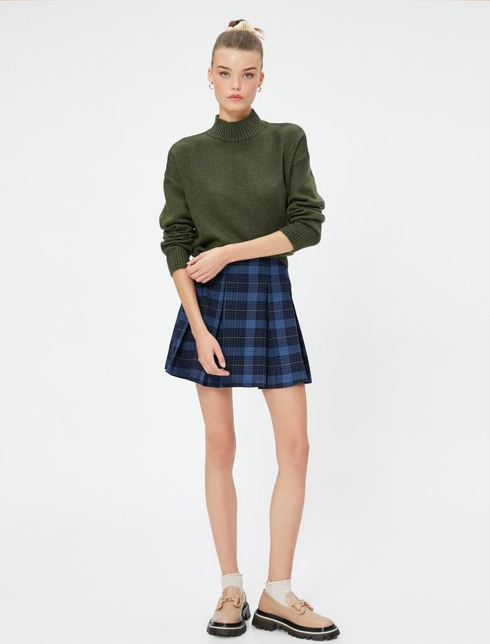  Boğazlı Basic Kazak Triko Uzun Kollu