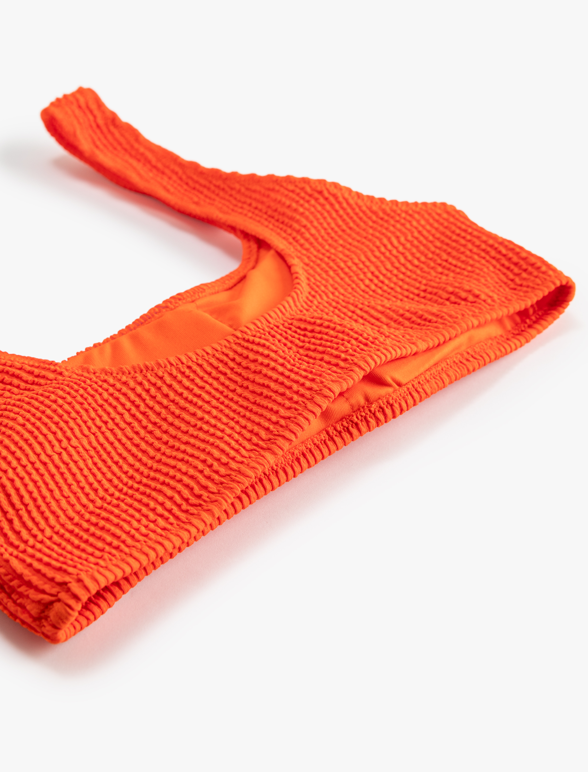   Dokulu Bikini Üstü U Yaka Kalın Askılı