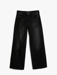 Bol Paça Kot Pantolon Normal Bel - Loose Fit
