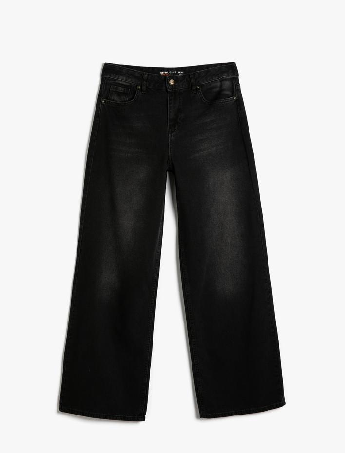  Bol Paça Kot Pantolon Normal Bel - Loose Fit