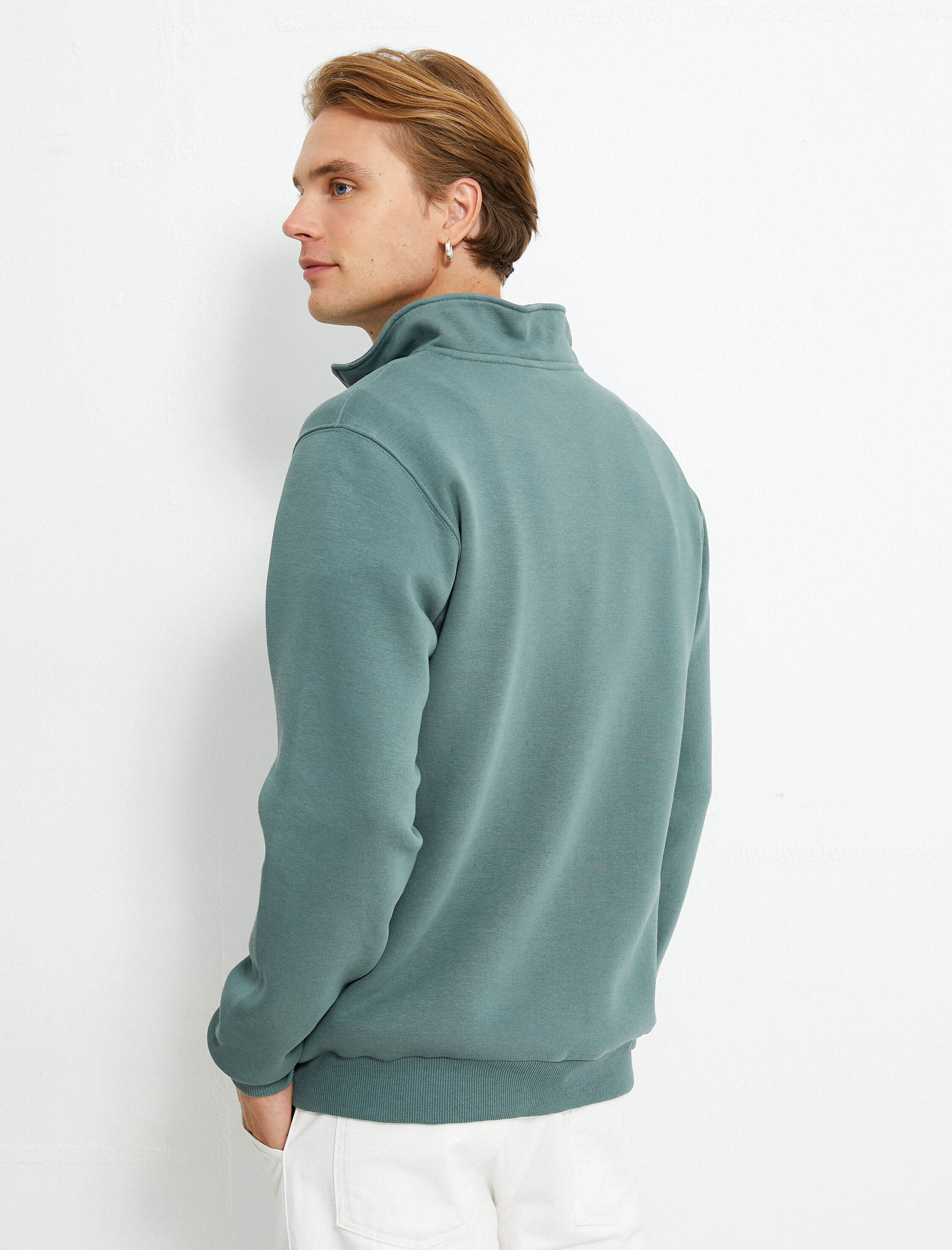   Warner Bros Yarım Fermuarlı Sweatshirt Lisanslı Baskılı Şardonlu