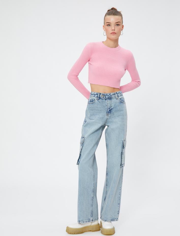  Straight Jean Kargo Kot Pantolon Düz Paça - Eve Jeans