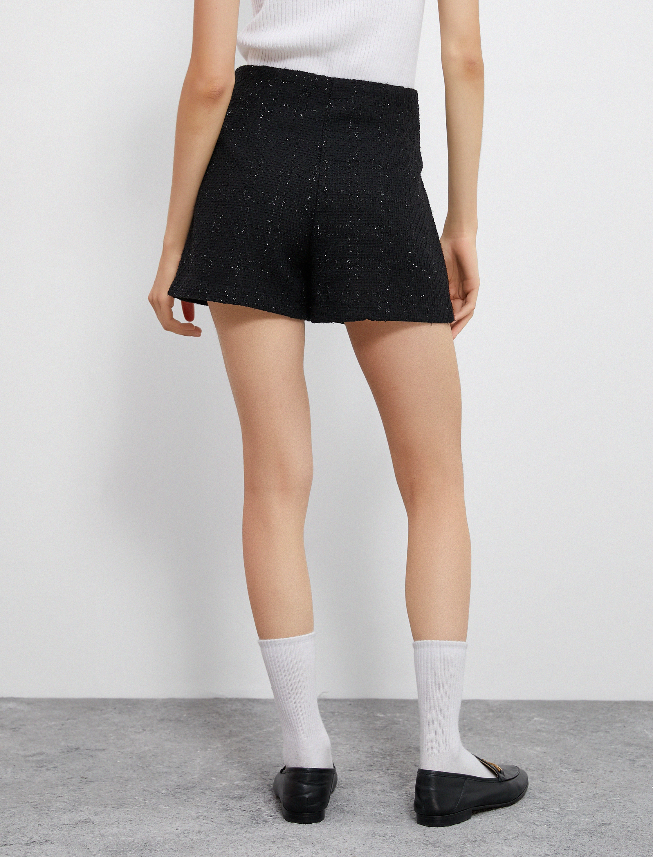   Tüvit Mini Etek Çift Yırtmaçlı