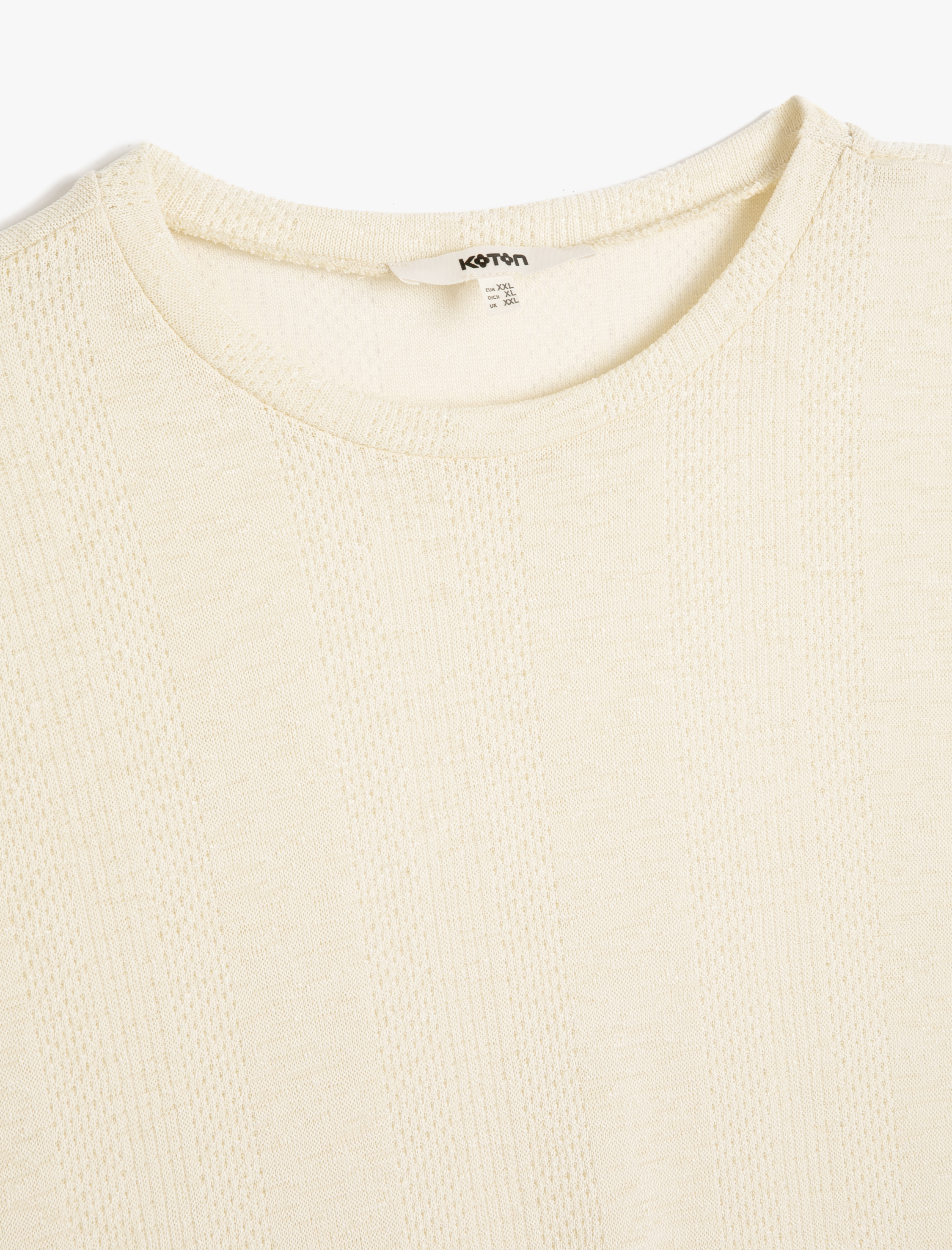   Crop Tişört Kısa Kollu Bisiklet Yaka