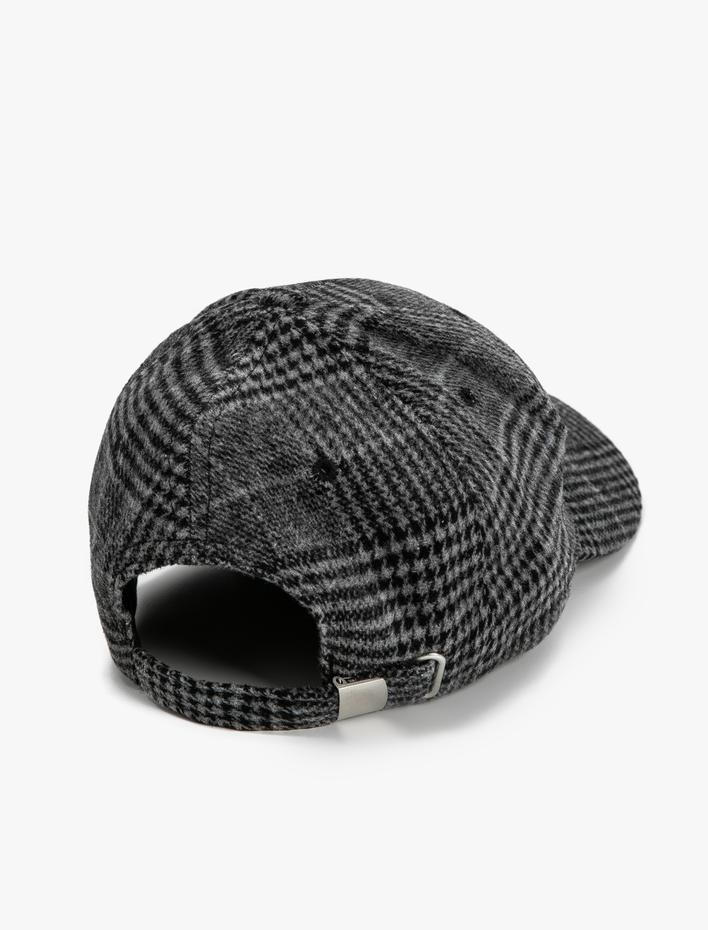 Erkek Kep Şapka Ekose Desenli