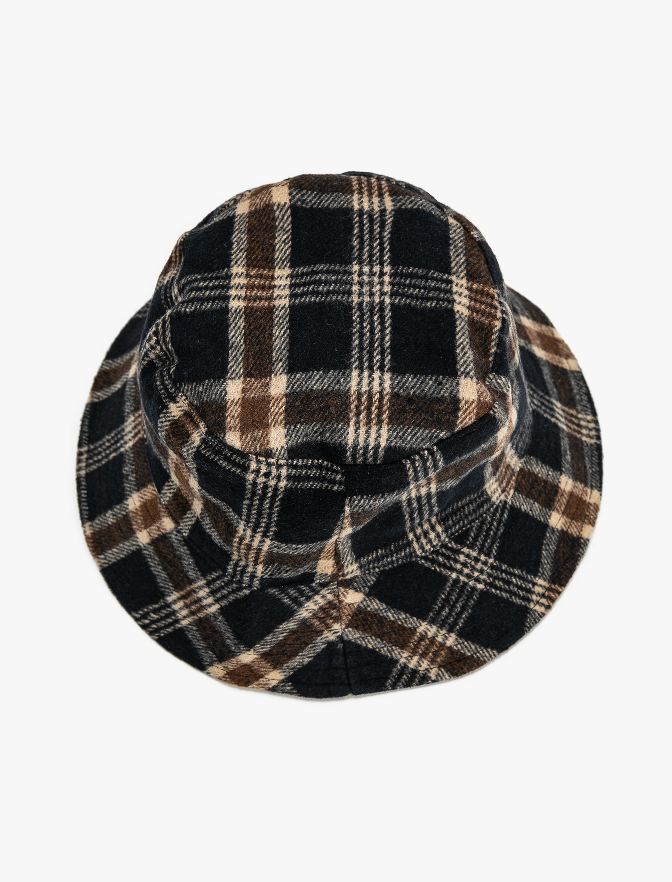Erkek Bucket Şapka Ekose Desenli