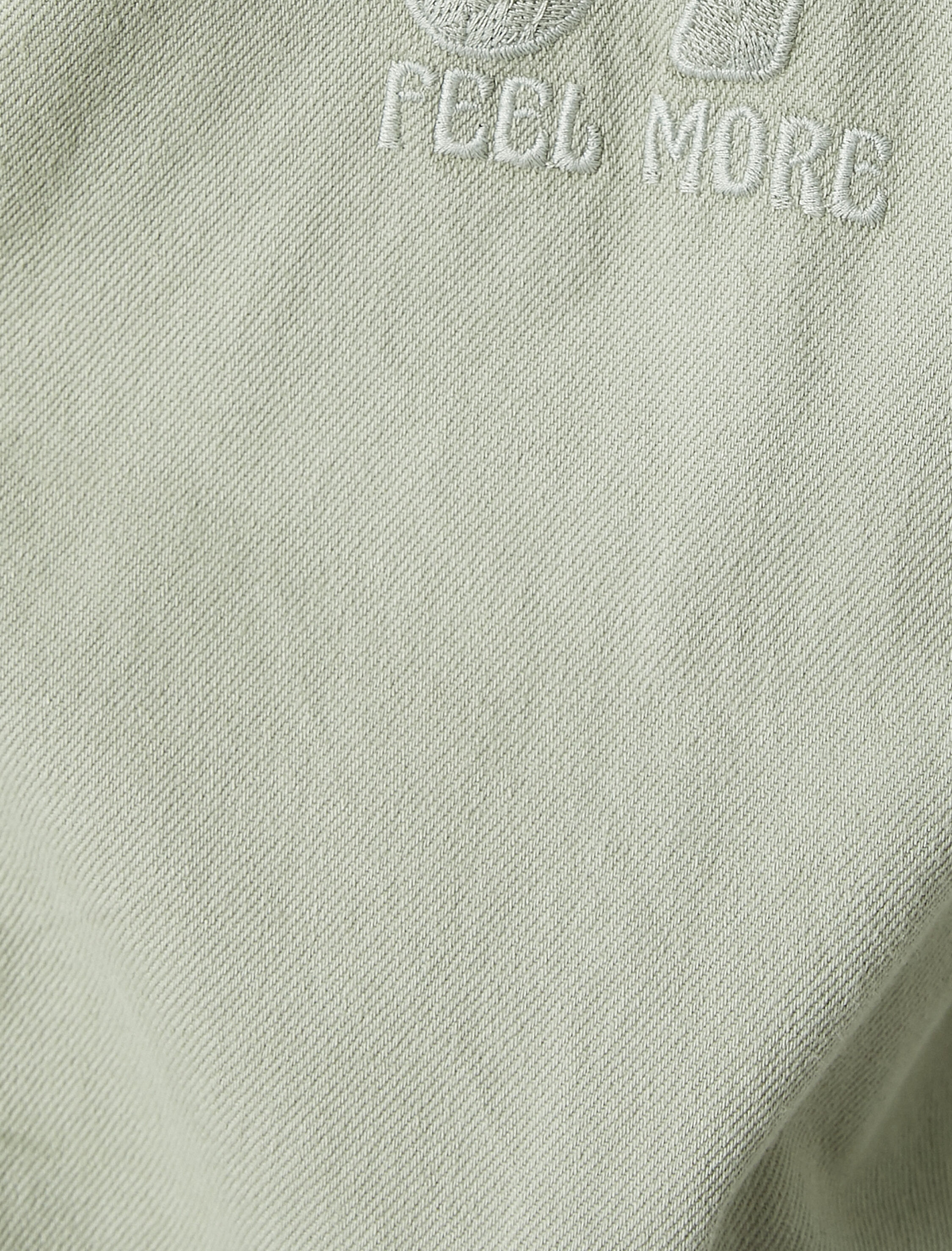 Kot Ceket Kolej İşlemeli Kapşonlu Fermuarlı Cepli Rahat Kesim