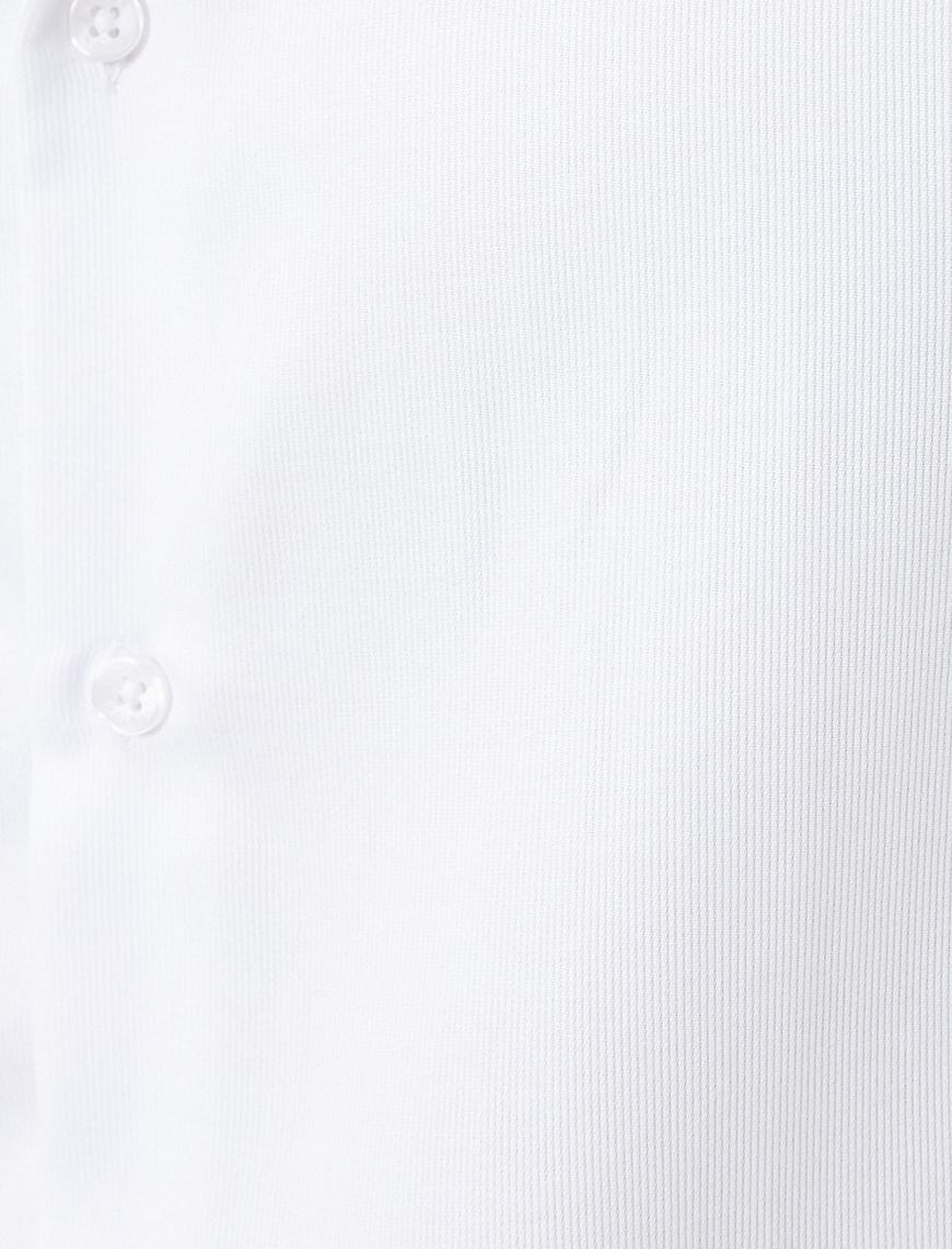   Basic Gömlek Klasik Yaka Düğmeli Uzun Kollu Non Iron