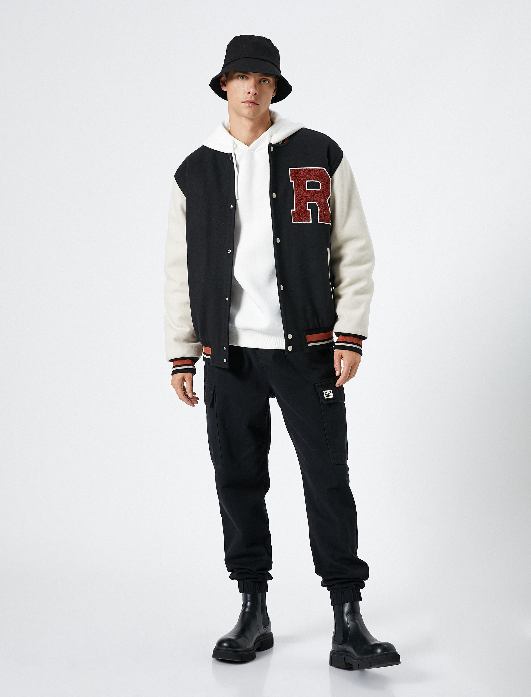   Boru Paça Pantolon Gabardin Beş Cepli Düğmeli Pamuklu