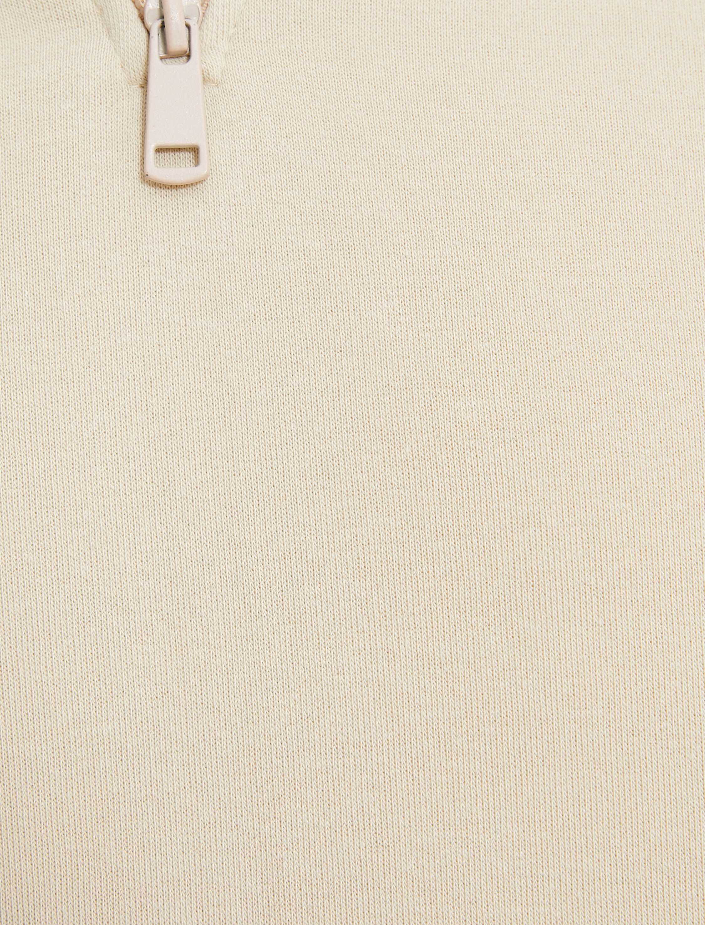   Yarım Fermuarlı Sweatshirt Dik Yaka Uzun Kollu Şardonlu