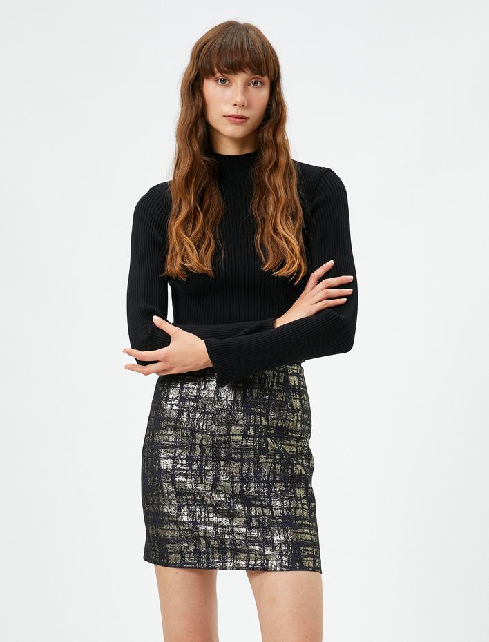  Mini Kalem Etek Jakarlı Yüksek Bel