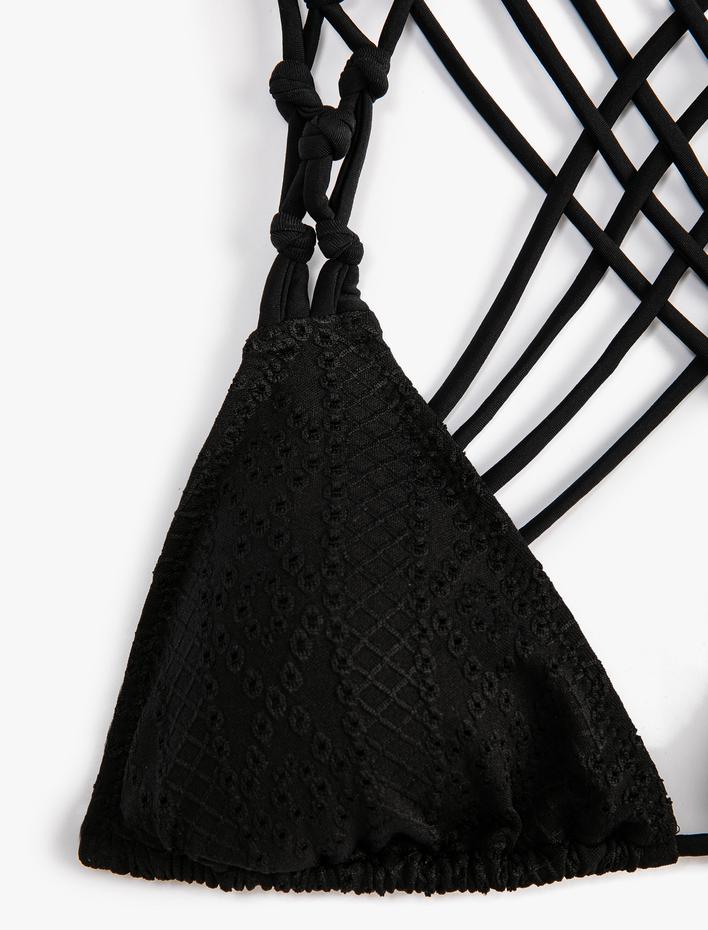  Üçgen Bikini Üstü Fisto Çapraz Askı Detaylı