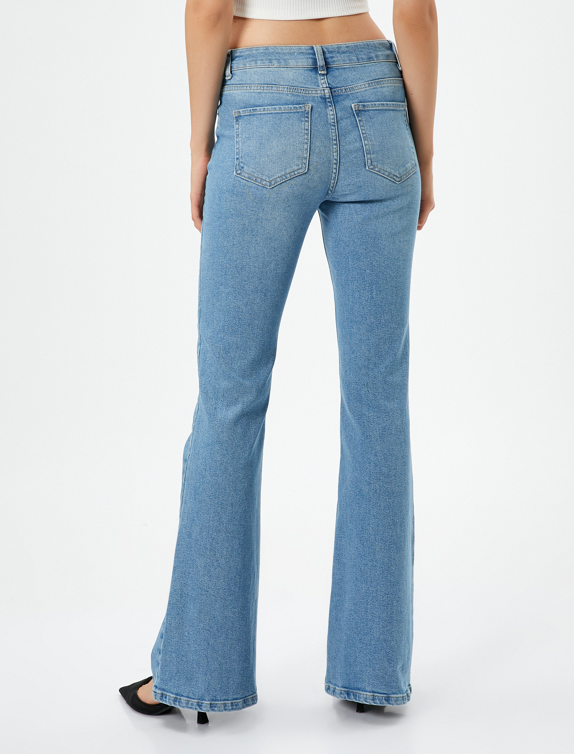   Yüksek Bel Kot Pantolon - Flare Fit Jean