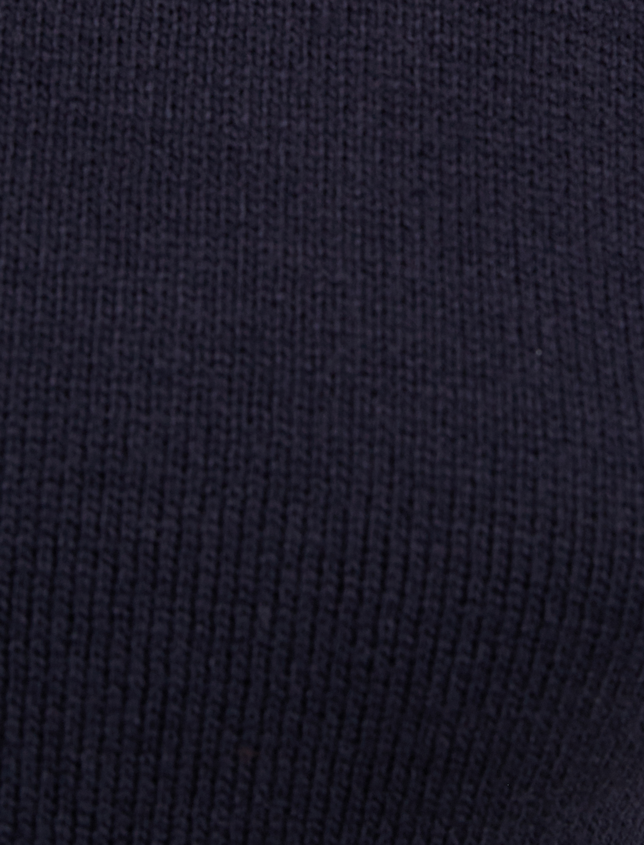   Crop Triko Kazak Dik Yaka Uzun Kollu Kaşmir Dokulu