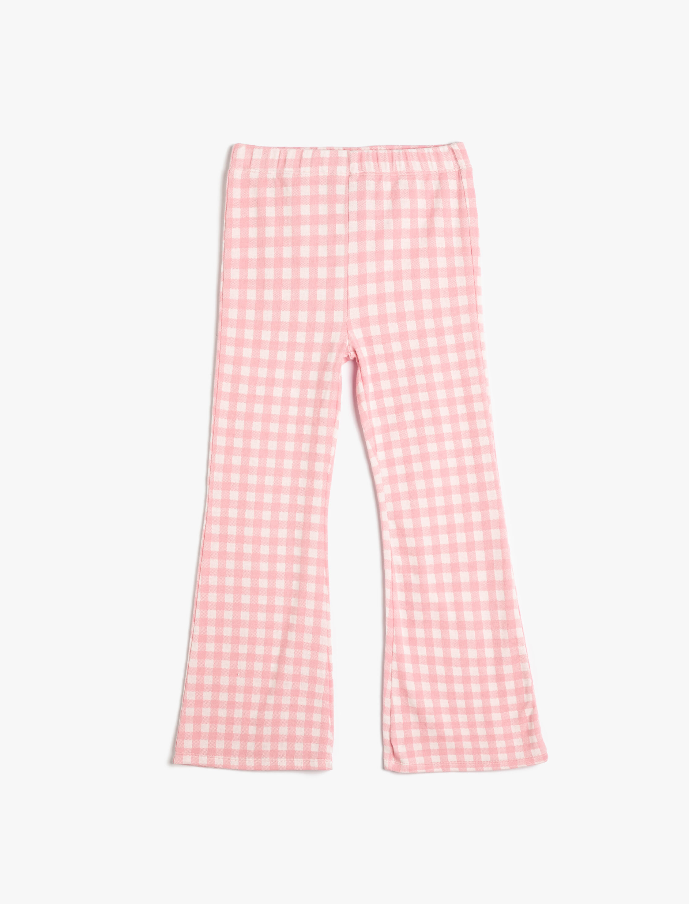  Kız Çocuk İspanyol Paça Tayt Pantolon Beli Lastikli Pamuklu