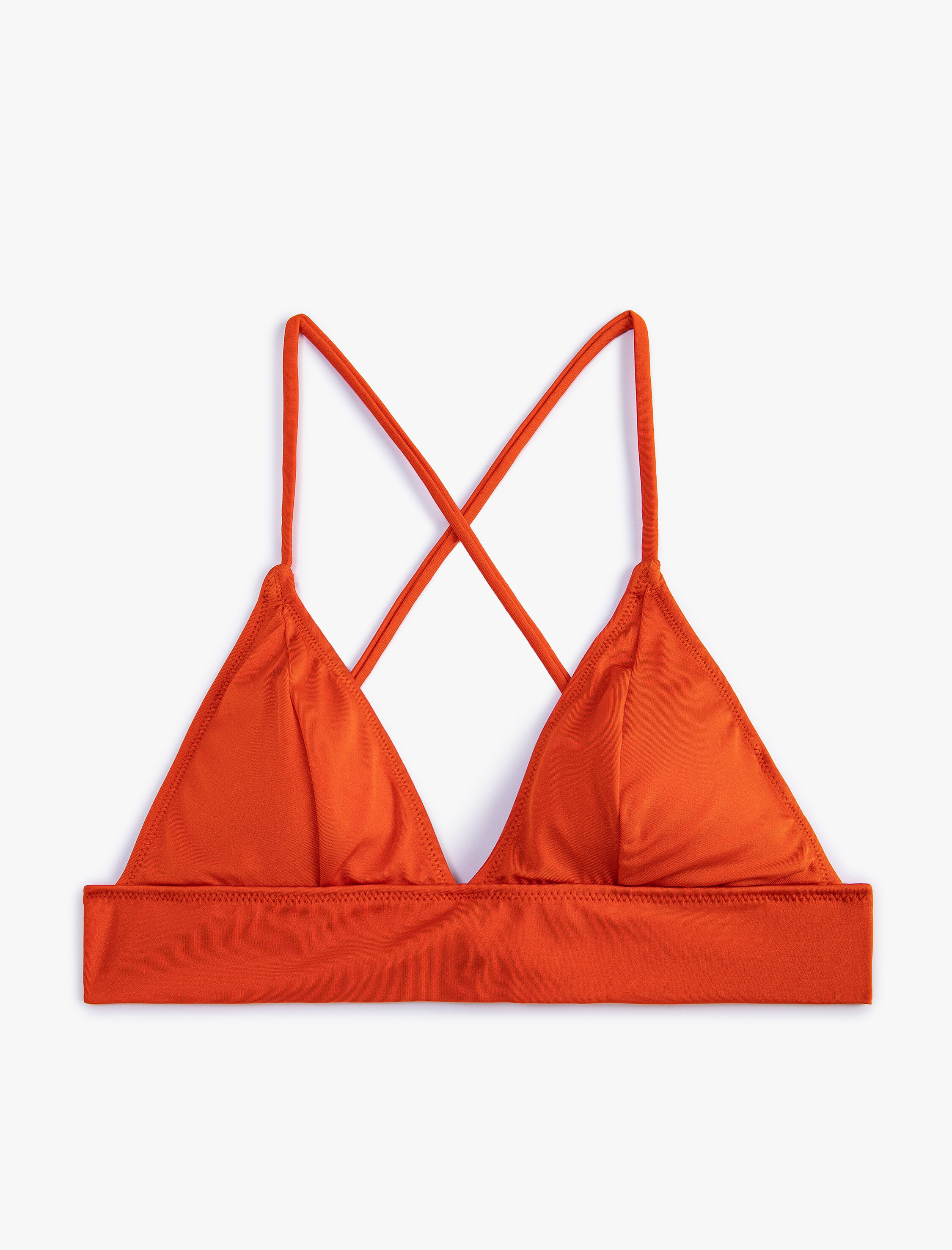   Bikini Üstü Bralet Çapraz Askılı Kaplı