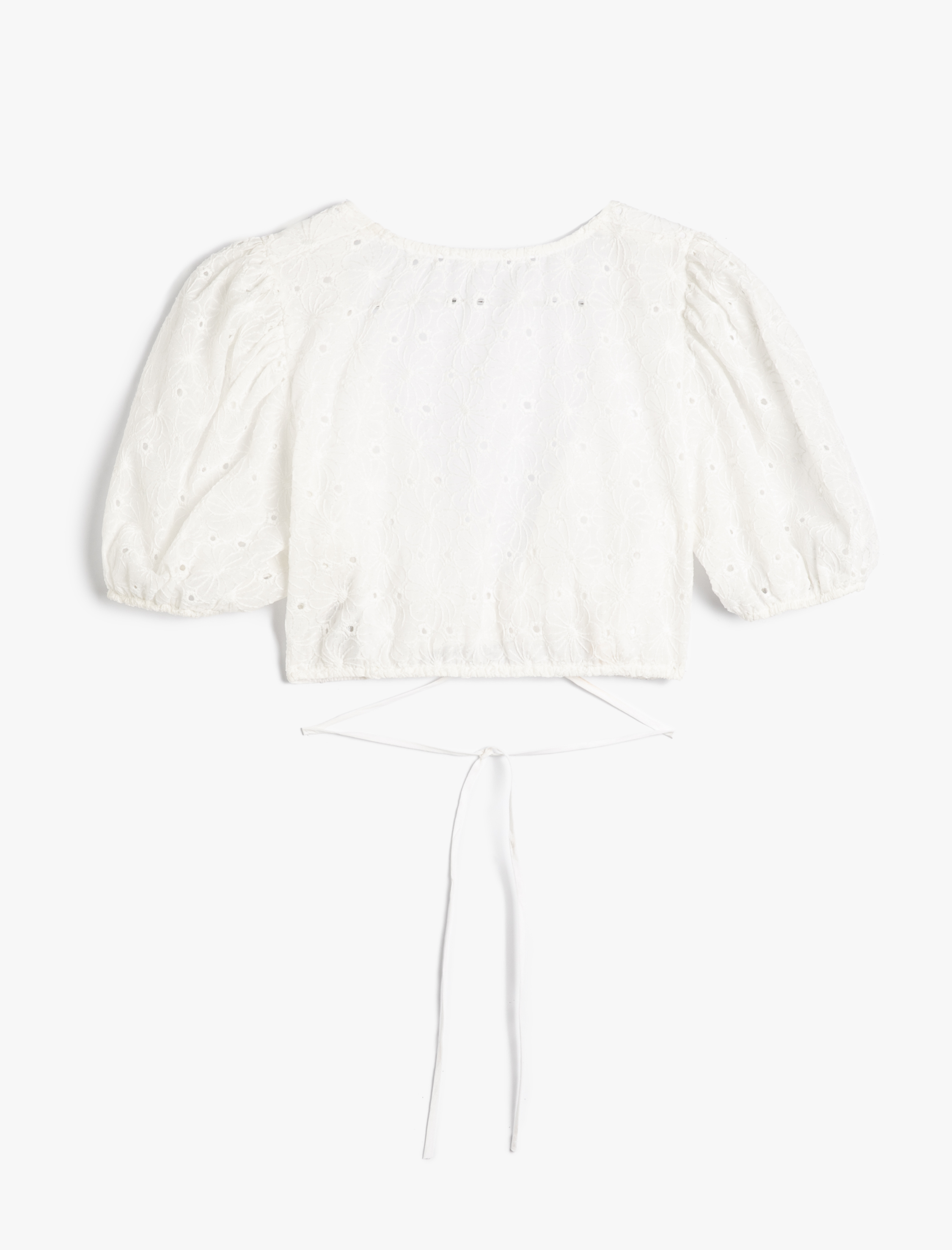 Fisto Büstiyer V Yaka Balon Kollu Çapraz Bağlamalı Bridal