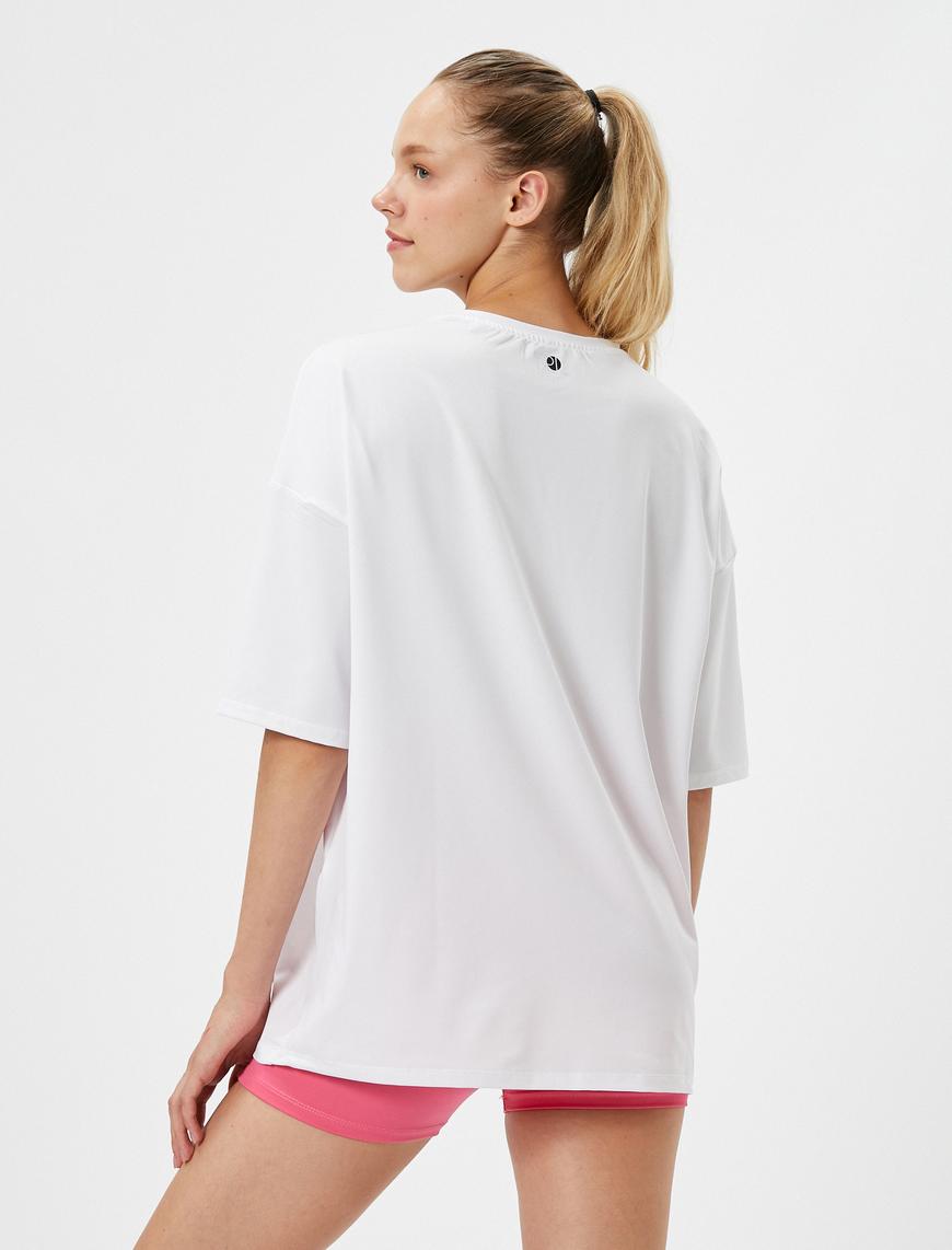   Oversize Spor Tişört Baskılı