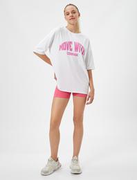 Oversize Spor Tişört Baskılı