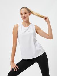 Spor Atlet Slogan Baskılı Kolsuz Rahat Kesim