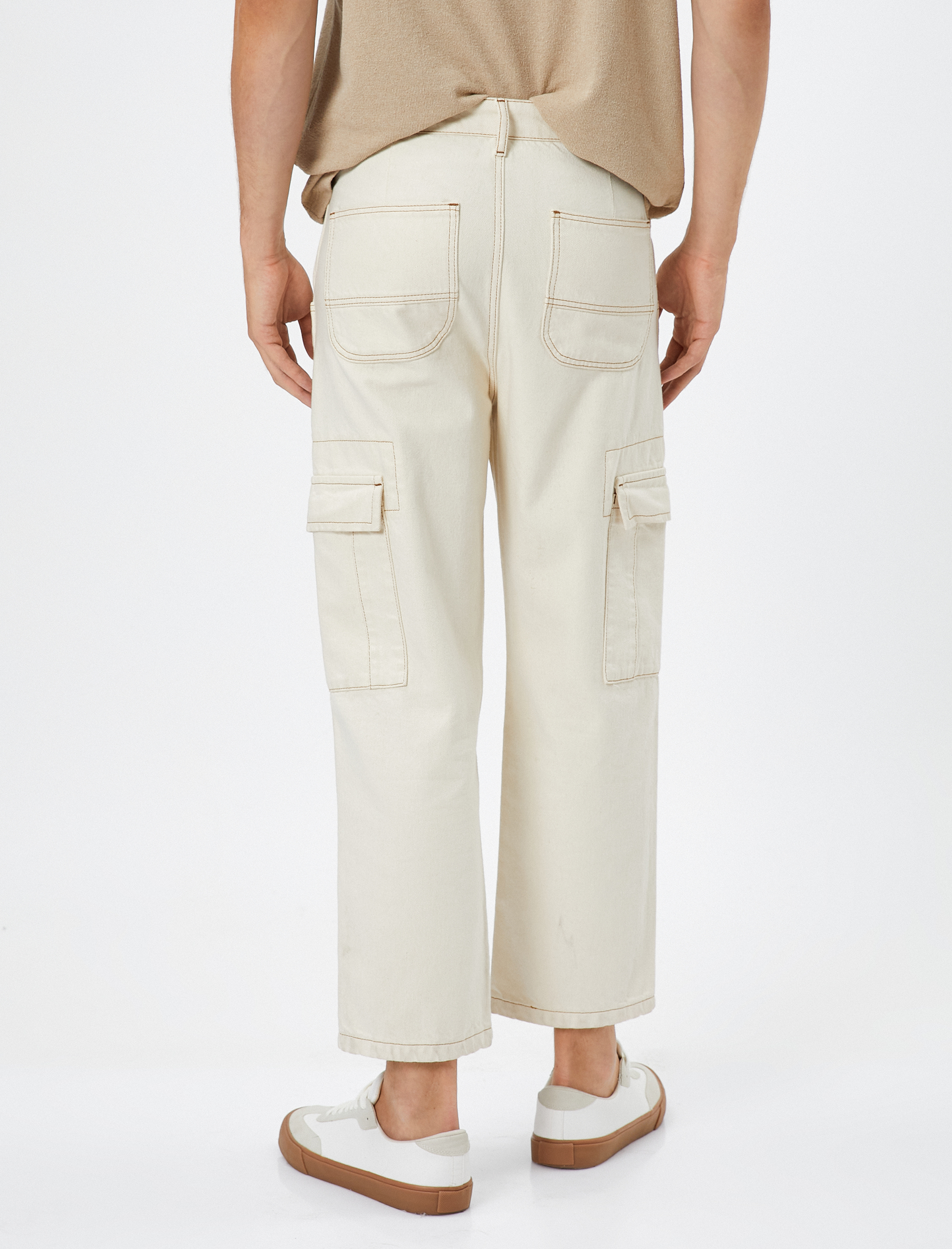   Kargo Pantolon Cepli Dikiş Detaylı Düğmeli