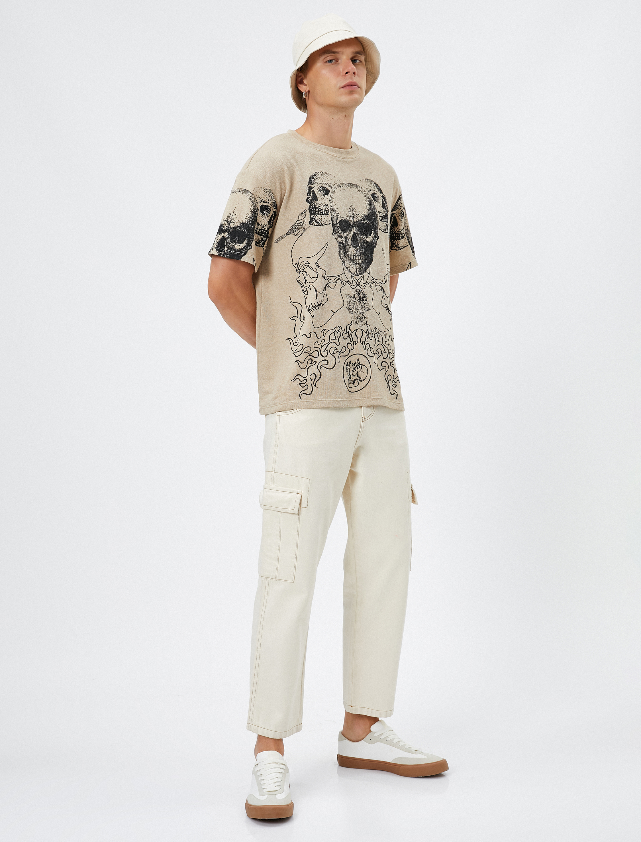   Kargo Pantolon Cepli Dikiş Detaylı Düğmeli