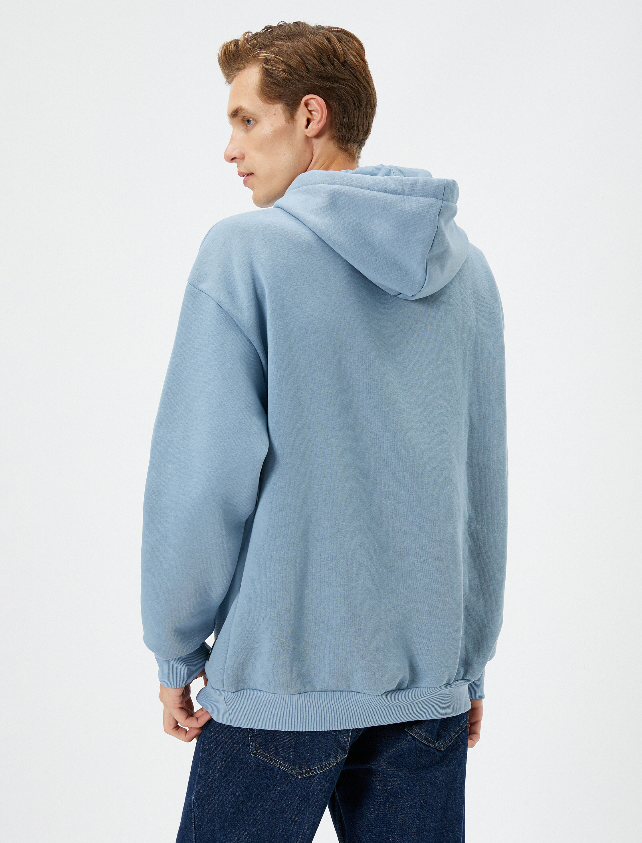   Rick and Morty Kapşonlu Oversize Sweatshirt Şardonlu Lisanslı Baskılı