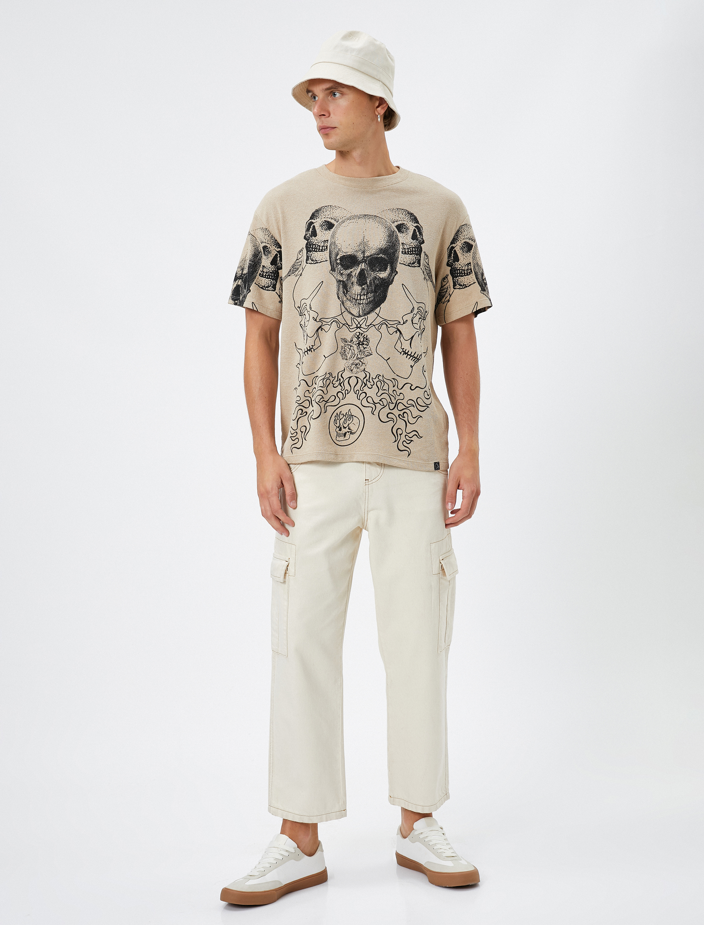   Kargo Pantolon Cepli Dikiş Detaylı Düğmeli