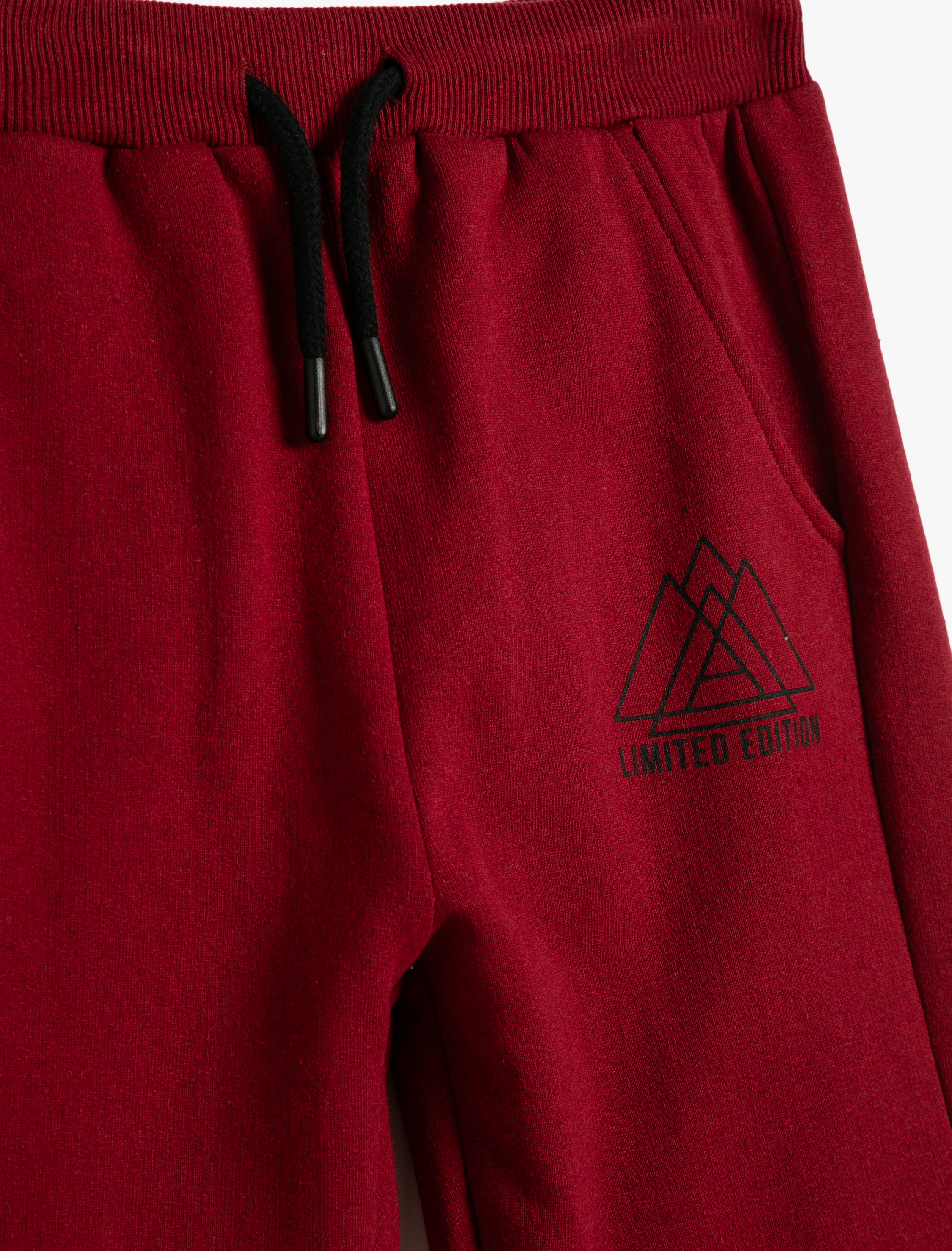  Erkek Çocuk Jogger Eşofman Altı Beli Bağlamalı Baskılı Cepli