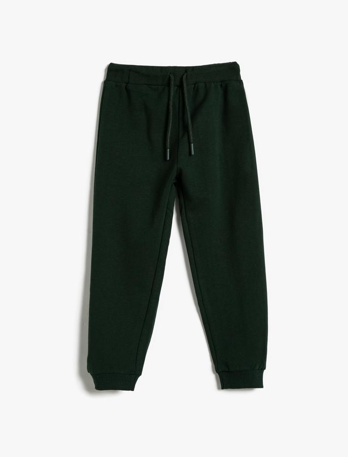 Erkek Çocuk Jogger Eşofman Altı Beli Bağcıklı Paçası Lastikli Şardonlu