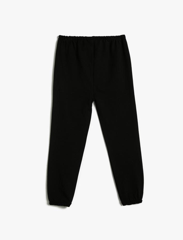 Erkek Bebek Jogger Eşofman Altı Beli Lastikli Baskı Detaylı Pamuklu