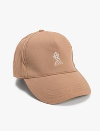 Cap Şapka Pamuklu İşleme Detaylı
