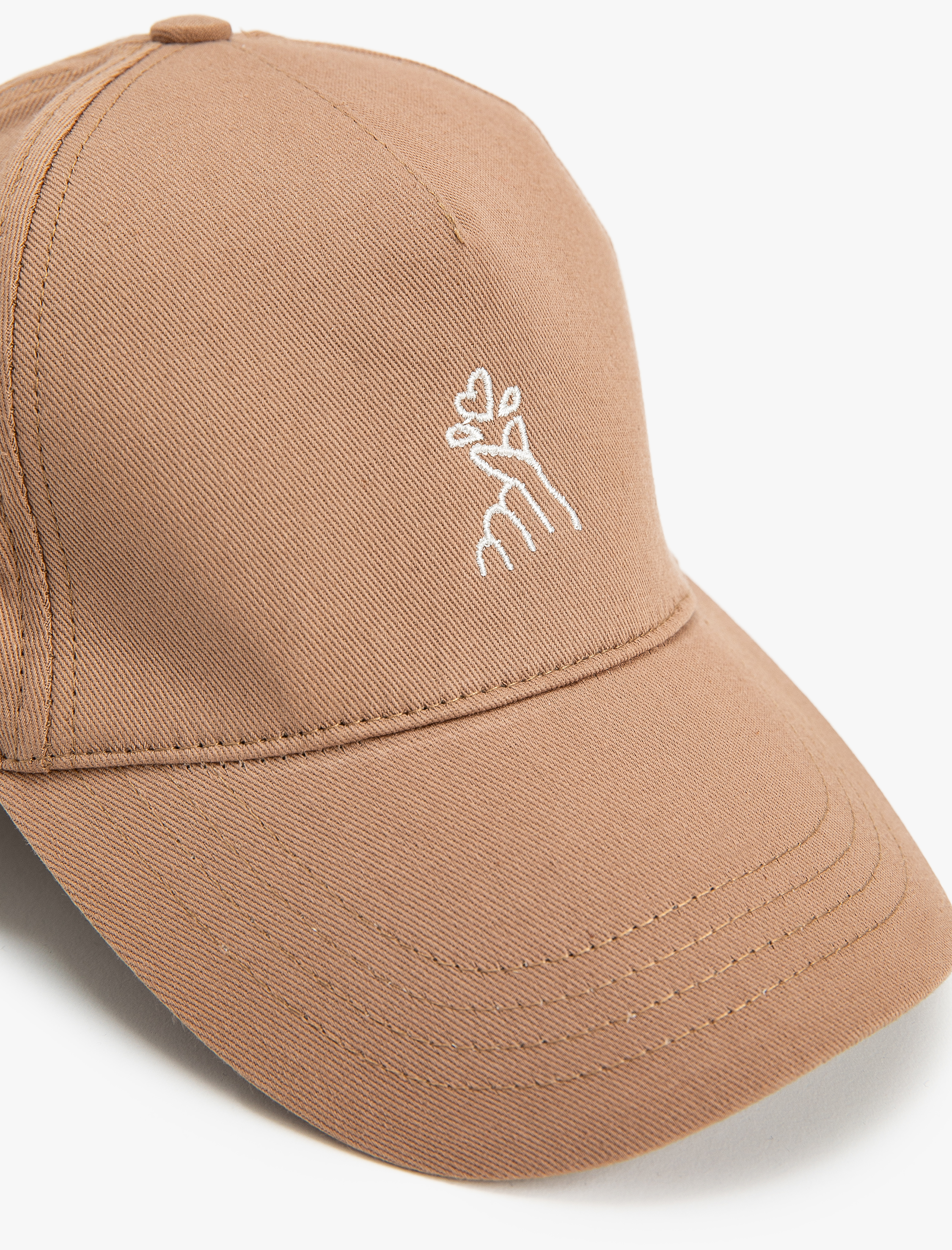  Kadın Cap Şapka Pamuklu İşleme Detaylı