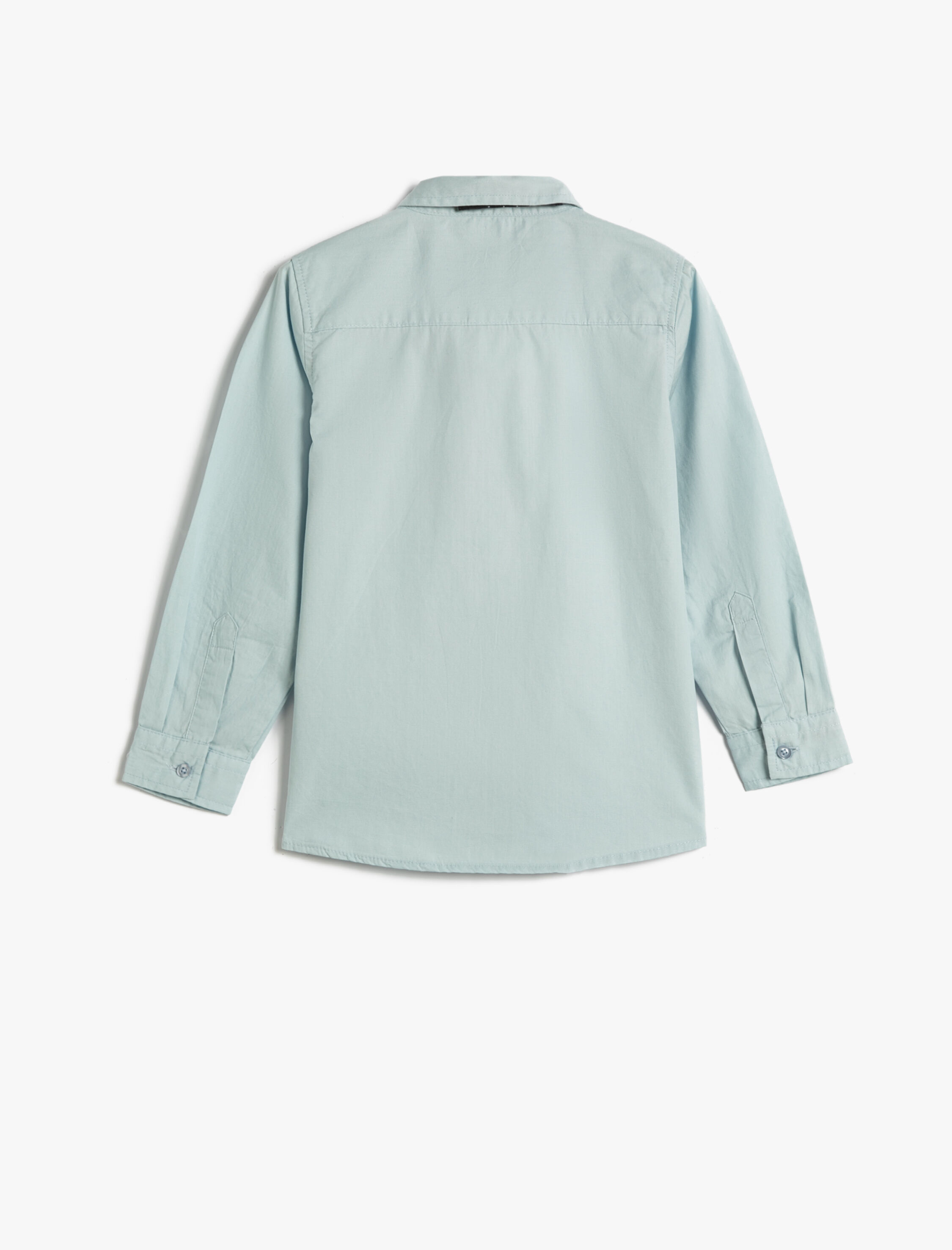  Erkek Çocuk Gömlek Papyon Detaylı Uzun Kollu Pamuklu Klasik Yaka