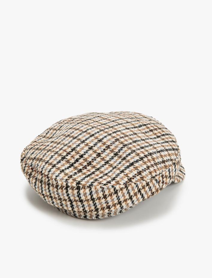 Kadın Kasket Şapka Desenli