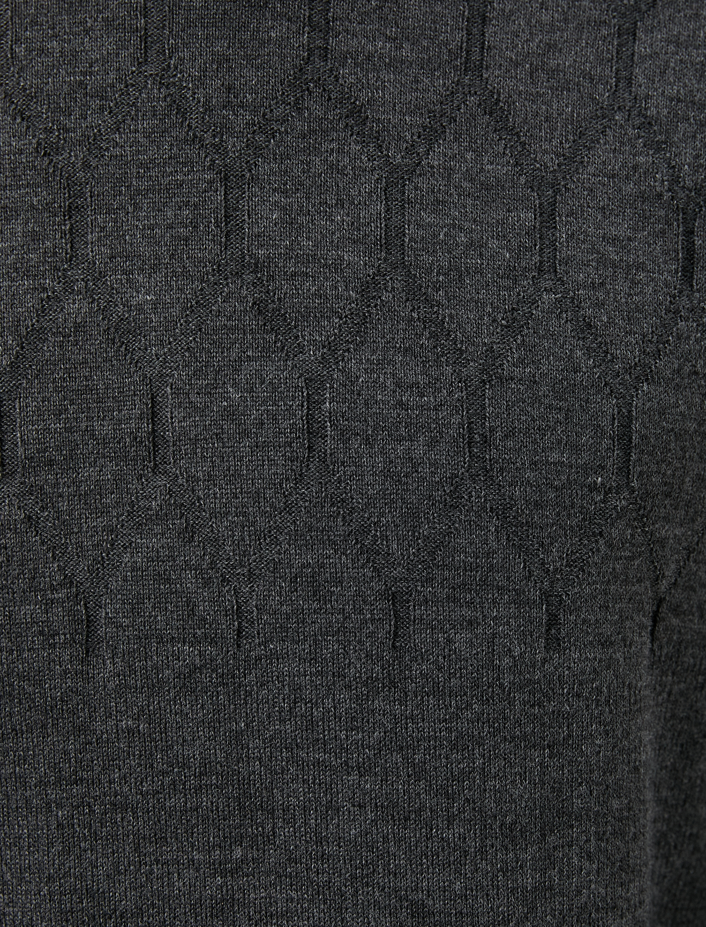   Bisiklet Yaka Kazak Slim Fit Dokulu Ribanalı Uzun Kollu