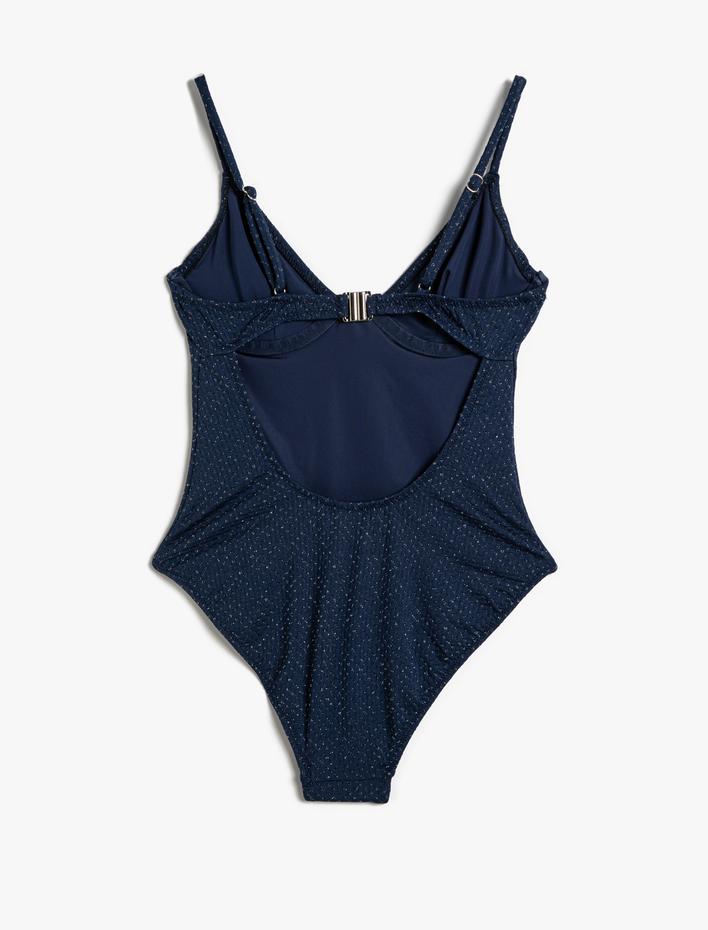  Simli Mayo Balenli İnce Askılı Dokulu