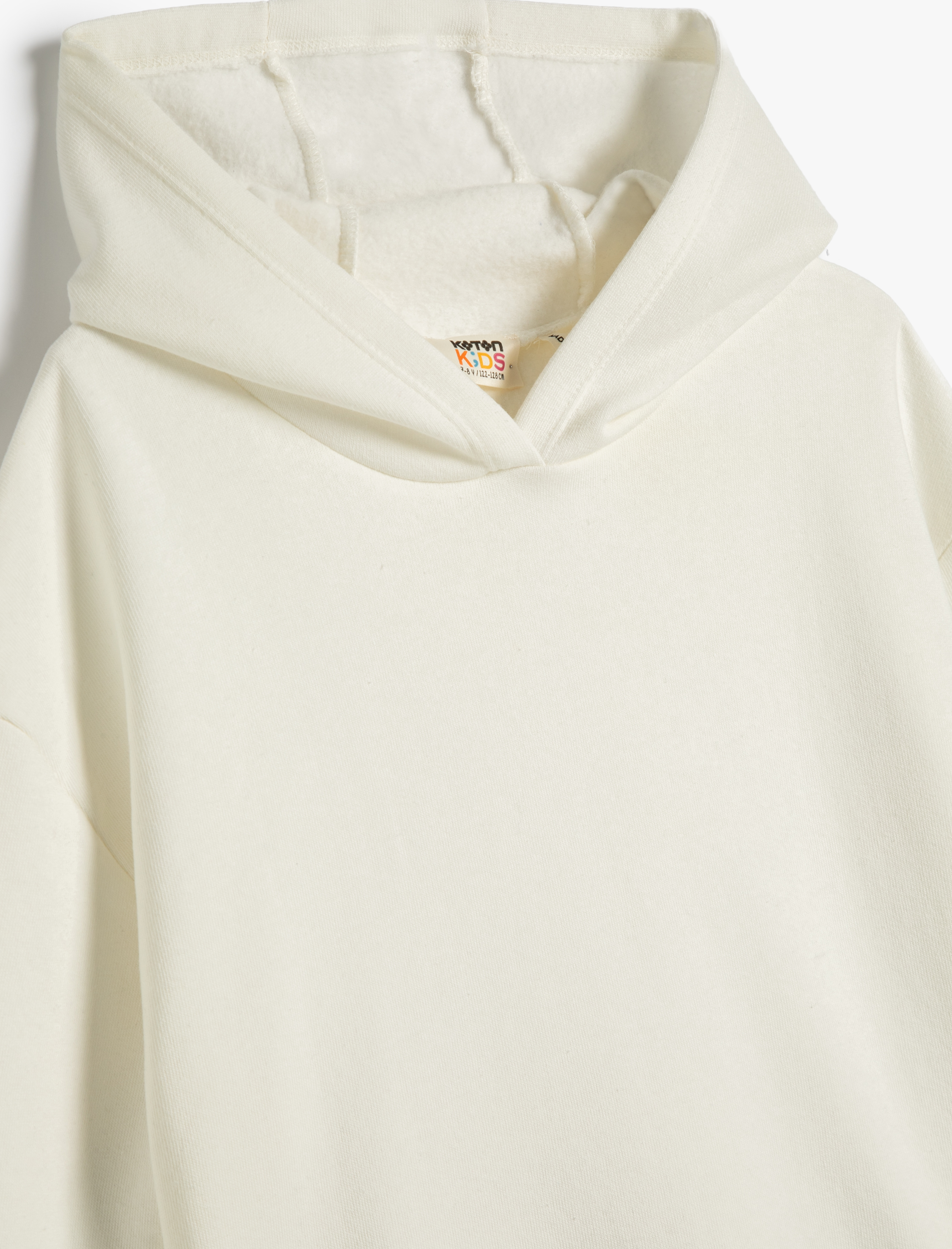  Kız Çocuk Basic Kapşonlu Sweatshirt Uzun Kollu Pamuklu Şardonlu