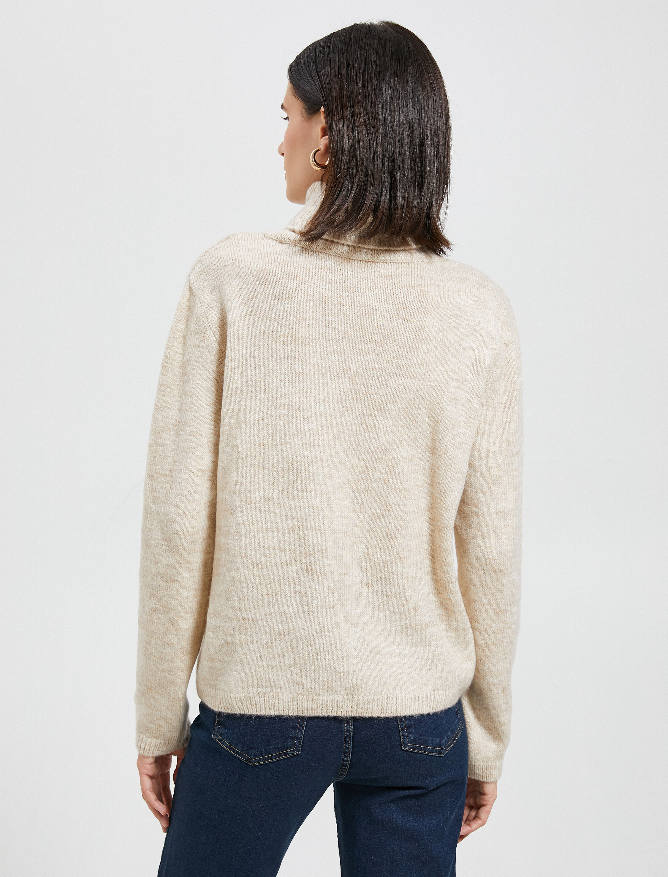   Balıkçı Yaka Kazak Triko Uzun Kollu