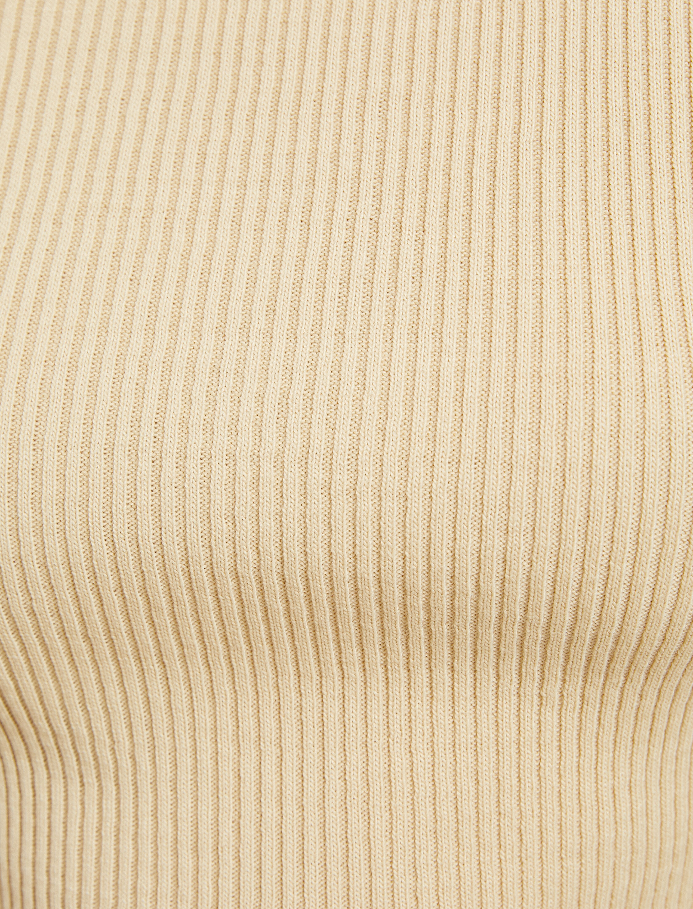   Crop Kazak Triko Yarım Balıkçı Yaka Ribanalı