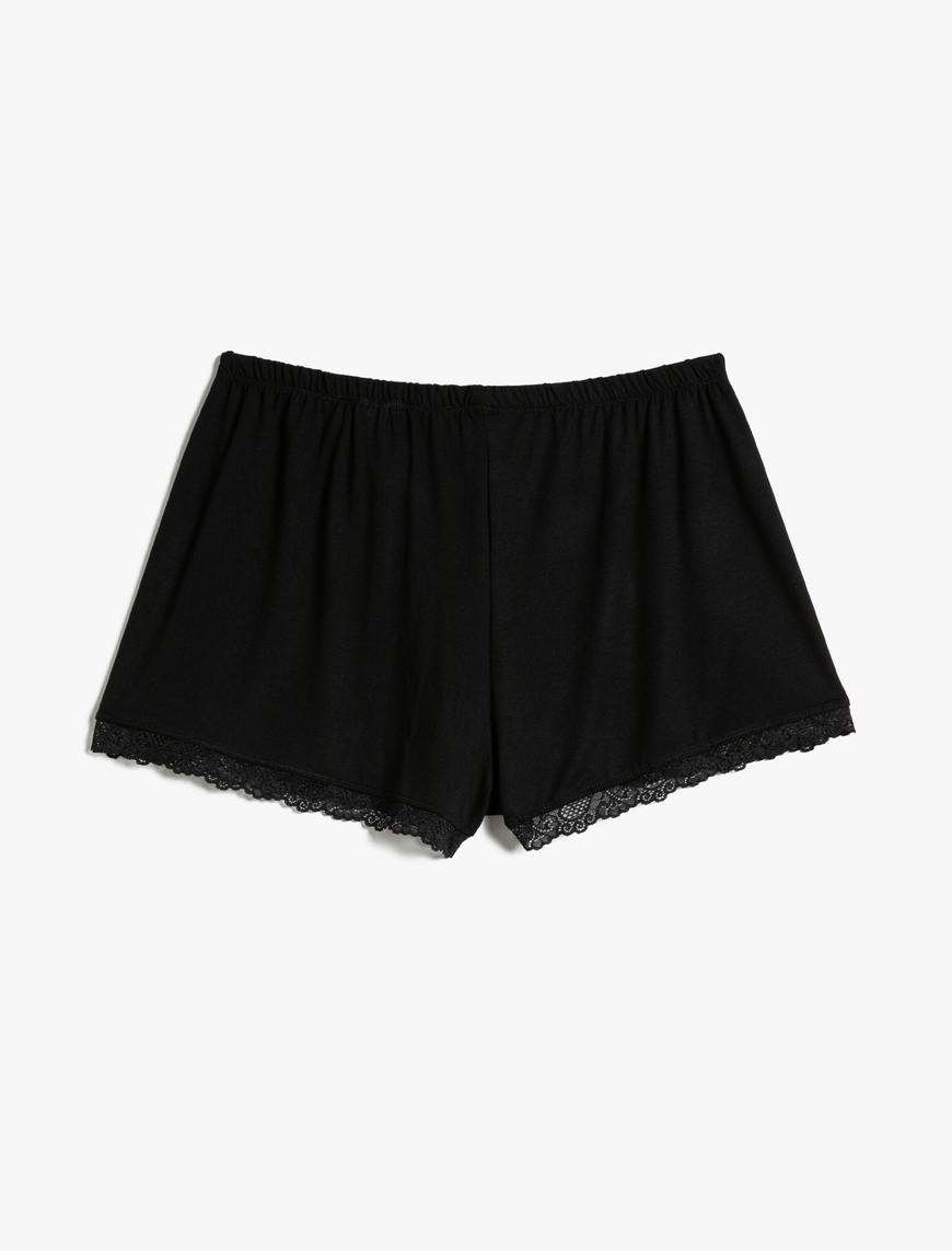   Pijama Altı Beli Bağcıklı Dantel Detaylı