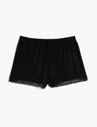 Pijama Altı Beli Bağcıklı Dantel Detaylı
