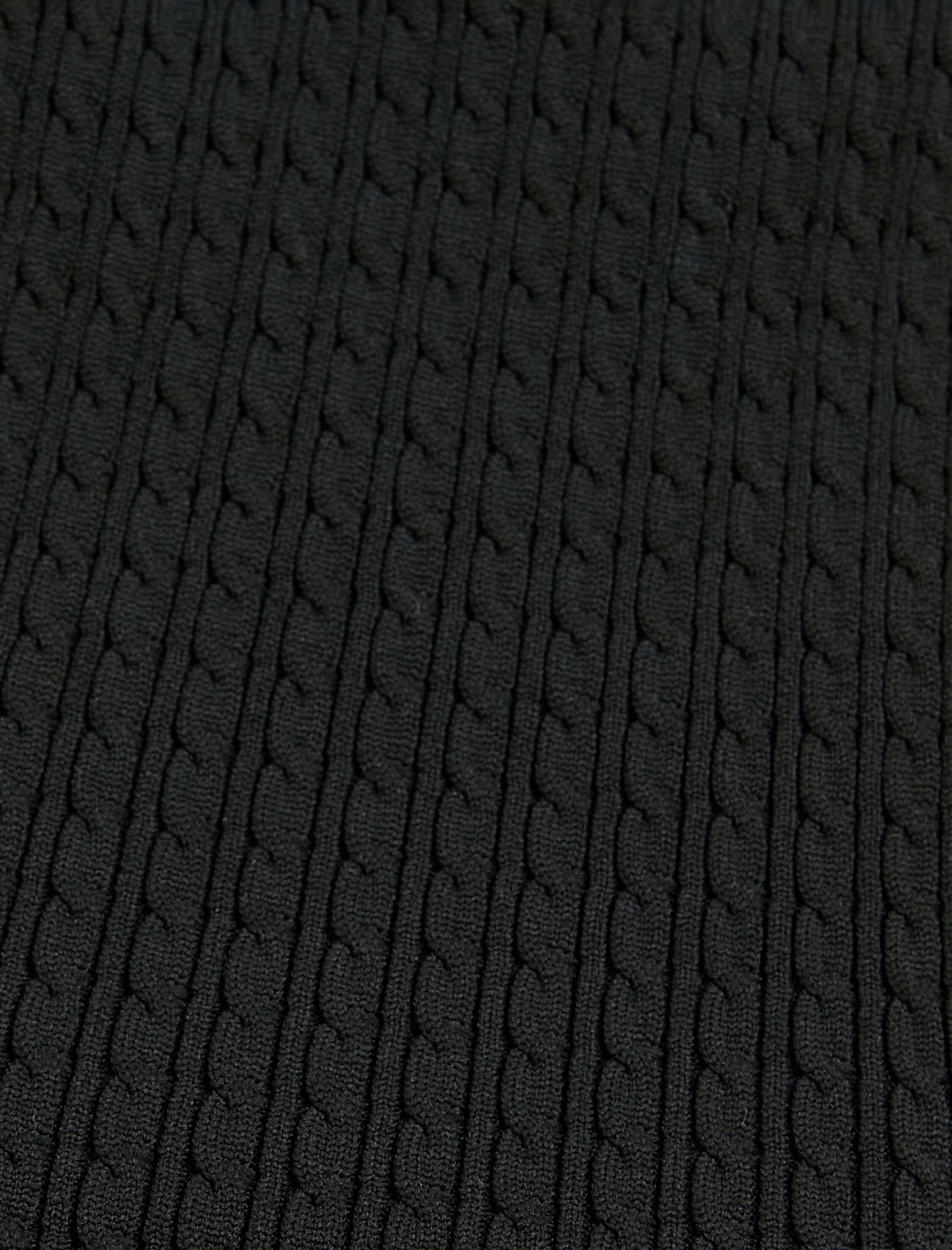   Boğazlı Atlet Kolsuz Örgü Motifli