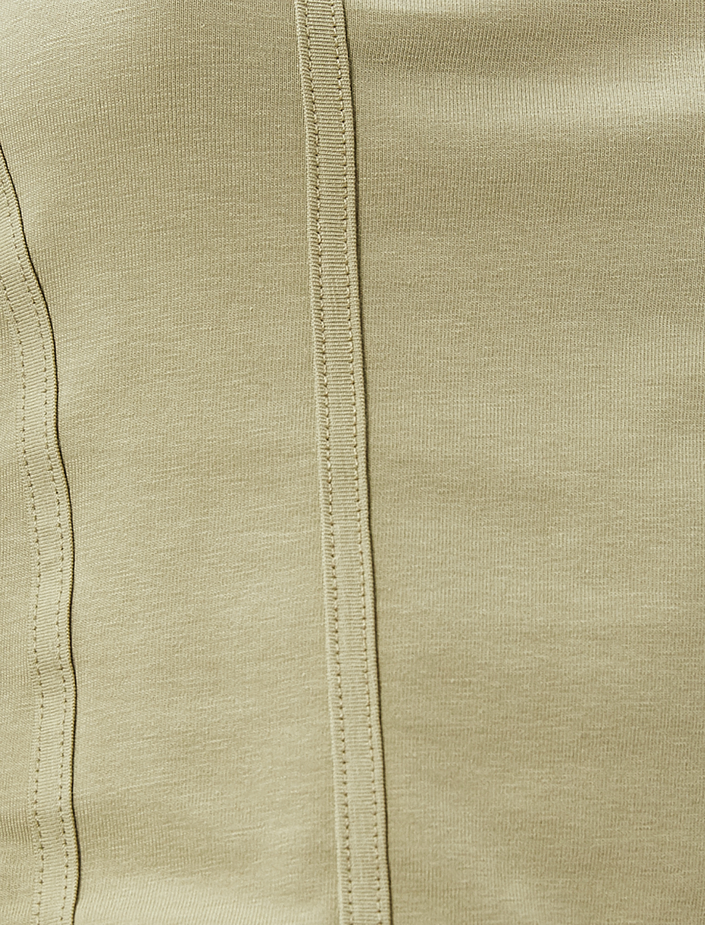   Uzun Kollu Tişört Slim Fit U Yaka Korse Görünümlü