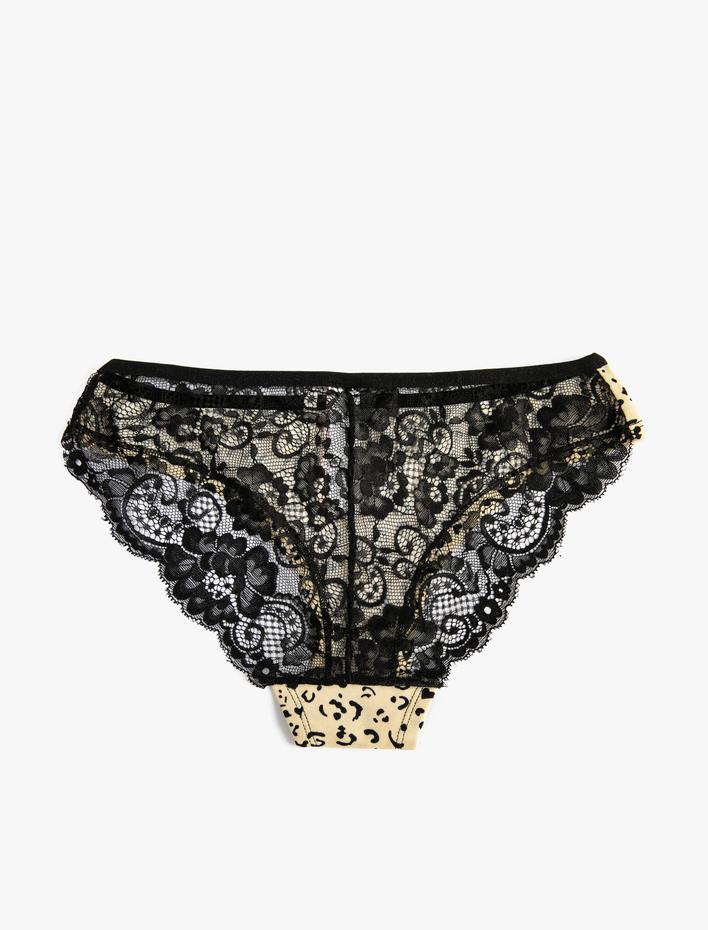  Brazilian Külot Dantel Detaylı Pamuklu
