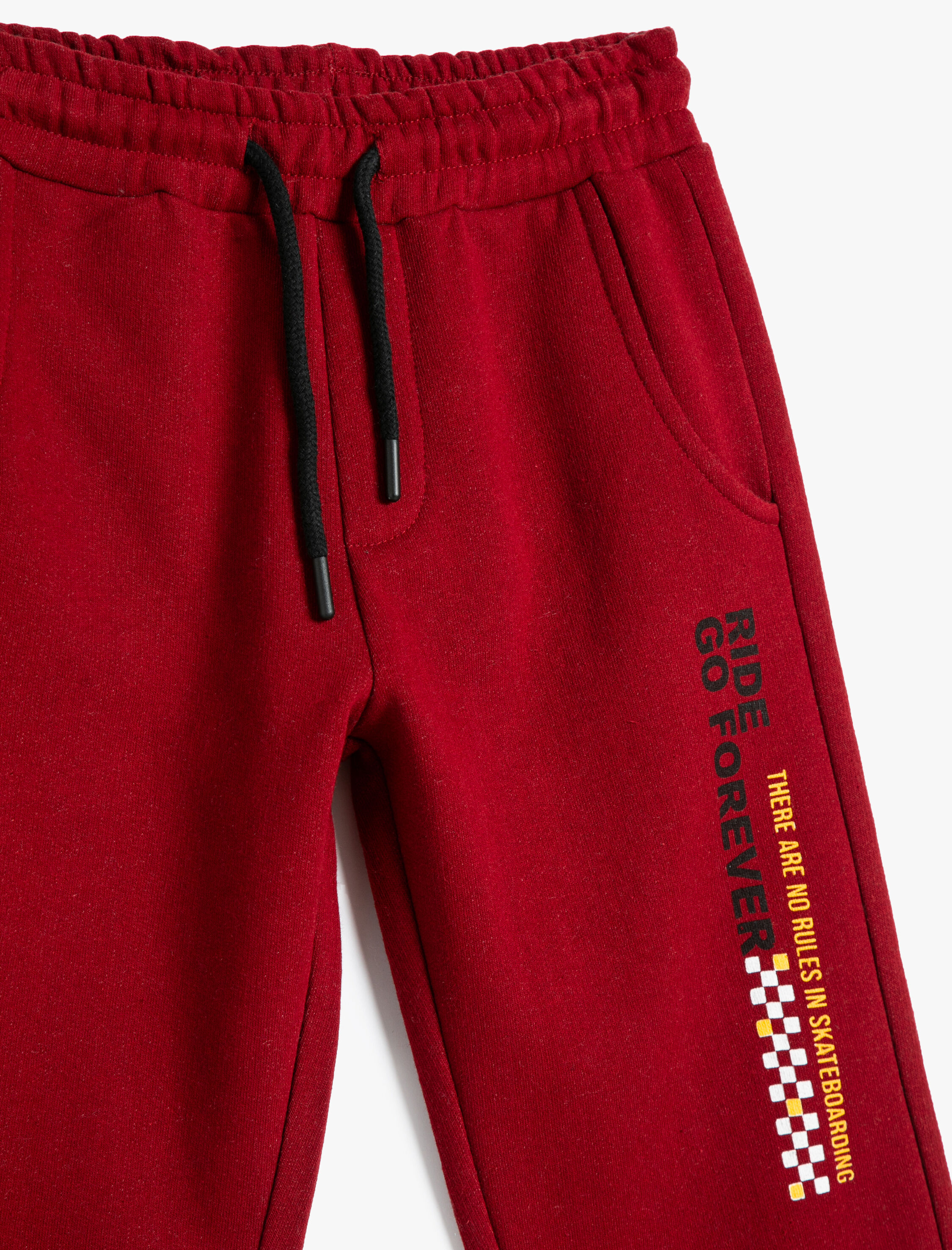  Erkek Çocuk Jogger Eşofman Altı Şardonlu Cepli Beli Bağlamalı Pamuklu Baskılı