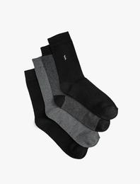 4'lü Soket Çorap Seti Çok Renkli