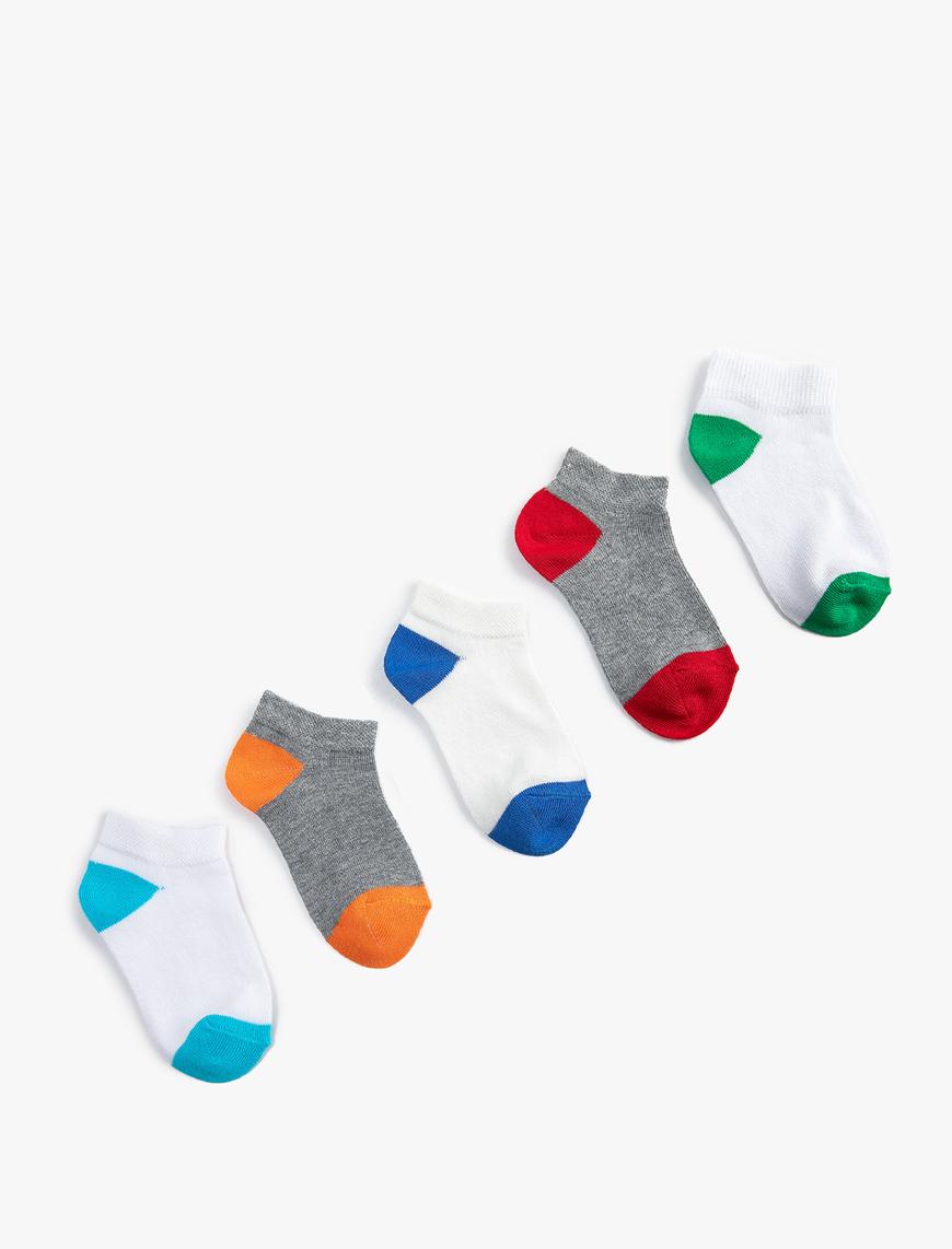  Erkek Çocuk Çorap Seti 5’li Çok Renkli Baskılı