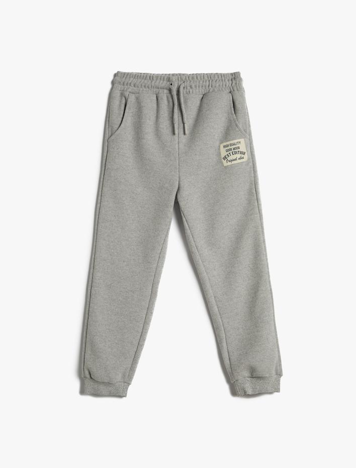 Erkek Çocuk Jogger Eşofman Altı Yumuşak Dokulu Beli Bağlamalı Cepli Fitilli