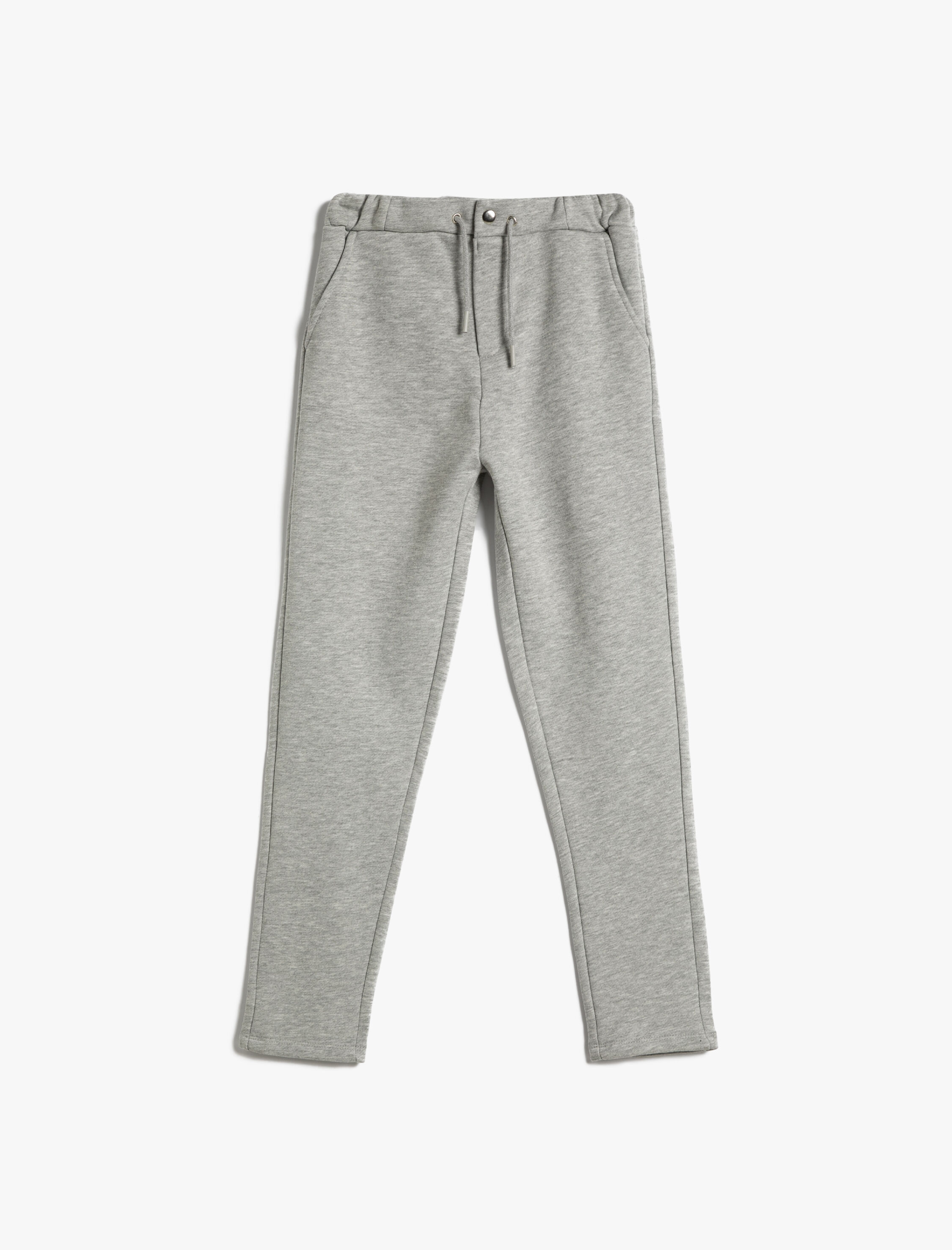  Erkek Çocuk Basic Eşofman Altı Beli Lastikli Düğme Kapamalı Cepli